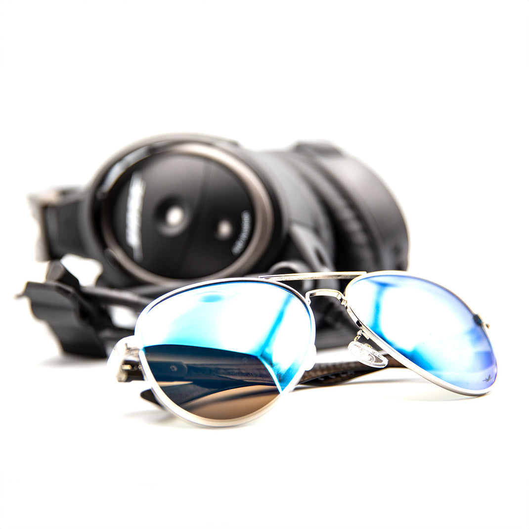 AVIATOR SUNGLASSES FOR HEADSETS MADE FOR PILOTS, WORN BY EVERYONE