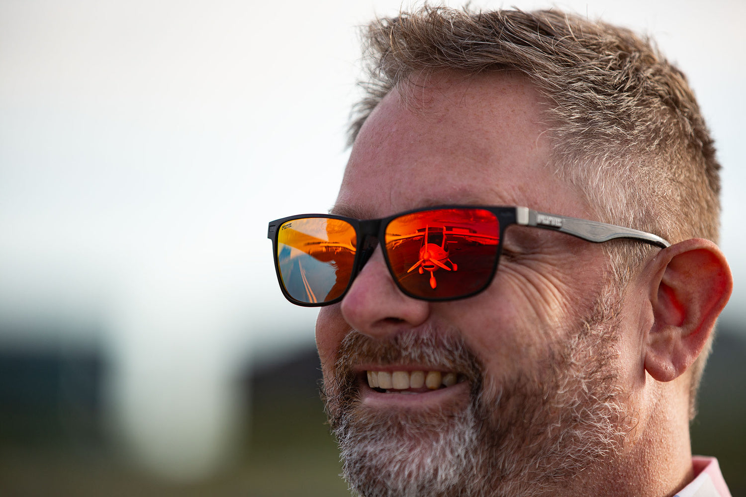 Founder of FLYTE, Michael Monck, wearing HALCYON | SAHARA pilot sunglasses